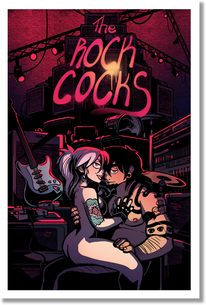 The Rock Cocks - Album Cover from Rock Cocks - Webcomic Merchandise 
