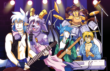Rock Band Print from Slightly Damned - Webcomic Merchandise 