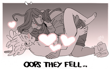 Go Get a Roomie OOPS They Fell Print (NSFW) from Go Get a Roomie - Webcomic Merchandise 