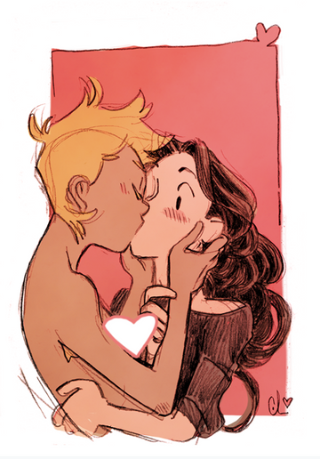Go Get a Roomie Blushes and Smooches Print (NSFW) from Go Get a Roomie - Webcomic Merchandise 