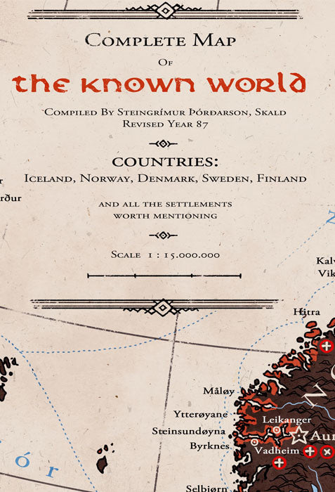 Stand Still. Stay Silent - Map of the known world print from Stand Still Stay Silent - Webcomic Merchandise 