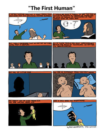 SMBC - The First Human Poster from SMBC - Webcomic Merchandise 