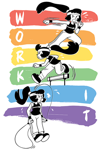Work It! Rainbow Tee (Unisex) from Tove - Webcomic Merchandise 