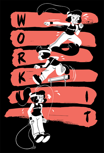 Work It! Red and Black Tee (Unisex) from Tove - Webcomic Merchandise 